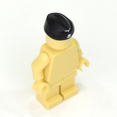 GERMAN WWII Side Cap M40 with ss insignia for lego minifigures. Black