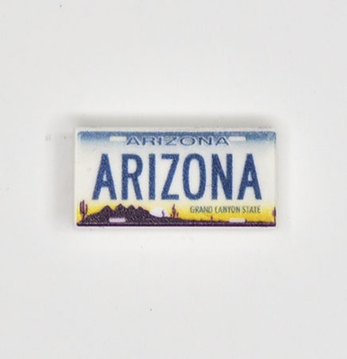 Tile 1 x 2 car number plate Arizona