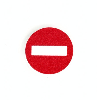 Tile 2 x 2 round Road sign 15