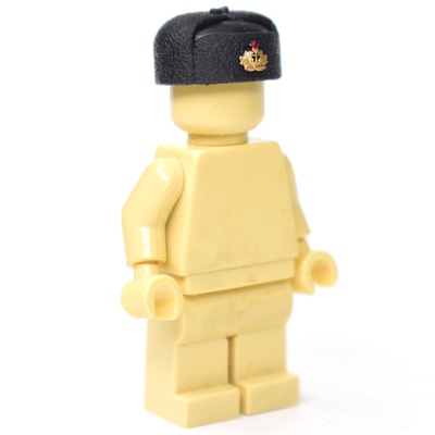 Russian Army RKKA RKKF Naval Ushanka  for LEGO figures. Black