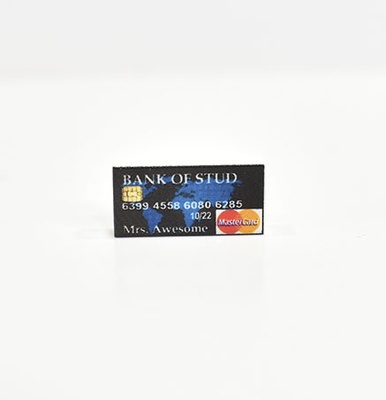 Tile 1 x 2 "Card Bank of Stud"