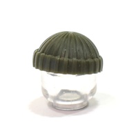 military knitted hat for lego figures dark-green