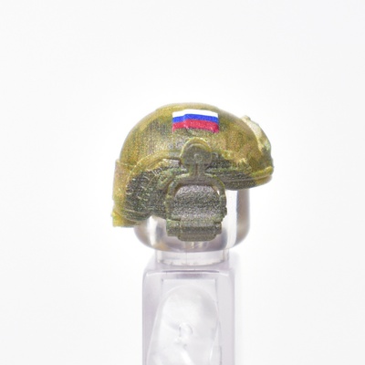 Helmet with headphones, moss V4 with patch