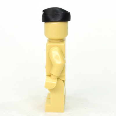 GERMAN WWII Side Cap M40 with ss insignia for lego minifigures. Black