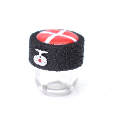 Papakha Kubanka Fur Hat red top with wehrmacht insignia for lego minifigures