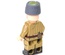 Papakha Fur Hat red v1910 Imperial Soldier Army for lego minifigures