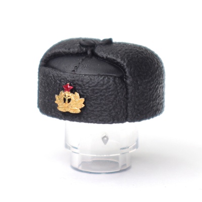 Russian Army RKKA RKKF Naval Ushanka  for LEGO figures. Black