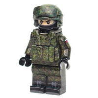 Russian soldier in summer uniform Digital Flora Camo, with helmet and vest. (not LEGO)