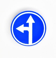 Tile 2 x 2 round Road sign 1