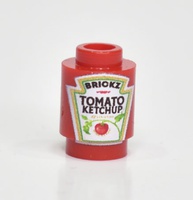 Brick 1x1 round "Ketchup"