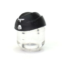 GERMAN WWII Side Cap M40 with ss insignia for lego minifigures. Black