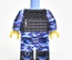 LEGO Soldier in sky blue camo + Vest. Legs and torso, 3 sides printed arms