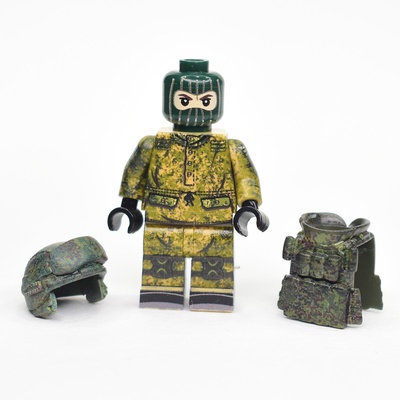 Russian soldier in 6Sh122 camouflage suit, with helmet and vest. (not LEGO)