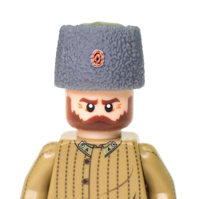 Papakha Fur Hat red v1910 Imperial Soldier Army for lego minifigures