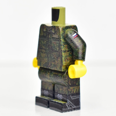 Russian LEGO soldier in summer uniform Digital Flora Camo. 360 printed legs