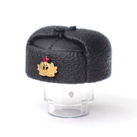 Russian Army RKKA RKKF Naval Ushanka  for LEGO figures. Black