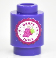 Brick round 1x1 "Grape Juice" 