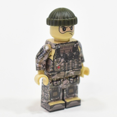 military knitted hat for lego figures dark-green