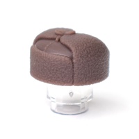 WWII Ushanka hat for LEGO figures. Brown