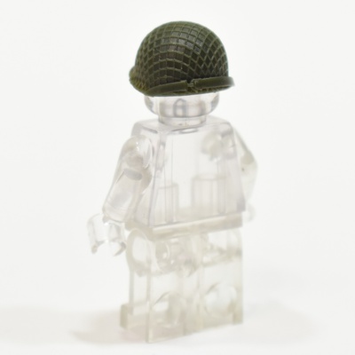 WWII US WW2 M1 Helmet with Net Cover for lego figures