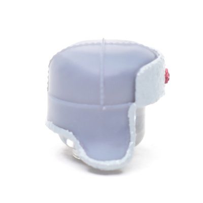 Ushanka hat hand painted with star. grey. for lego figures