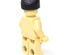 WWII Ushanka hat with red star for LEGO figures. Black
