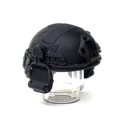 Helmet with vertical headphones, black V3